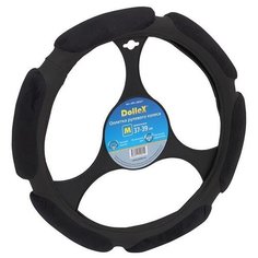 Оплетка руля D=38 см спонж, черная Dollex