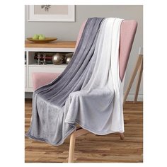 Плед LUCKY Градиент 200х220см 100%пэ, серый