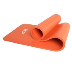 Коврик для фитнеса и йоги ICAN IYM-201, NBR, 183x60x1,5 см, оранжевый