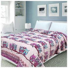 Покрывало 150*200 Happy Family велсофт Совушки