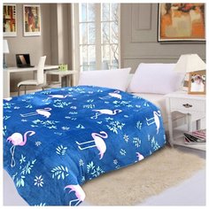 Покрывало 180*220 Happy Family велсофт Фламинго