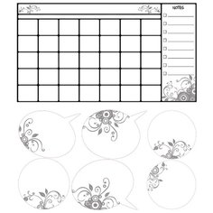 Наклейки для декора ROOMMATES "Календарь для заметок" стирающийся (RMK2382SCS)