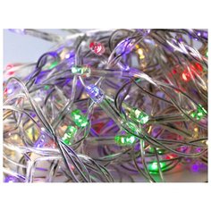 Гирлянда светодиодная ECOLA 220V IP20 Нить 15м 200Led RGBW, 8 режимов, прозрачный провод с вилкой