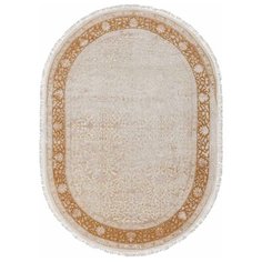 Ковер индийский Kover.ru KING OF AGRA RO8-IVR-GLD(Oval), шерсть 2,01 х 2,97 м