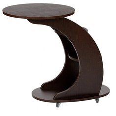 Стол прикатной круглый Бьюти, цвет венге, Delicatex