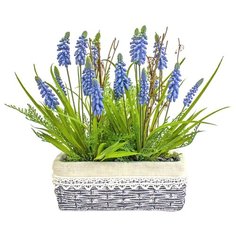 Мускарий и папоротник в прямоугольном кашпо Rustic Gerard de ros