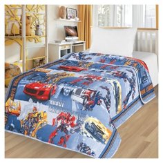Детское покрывало Миланика, Classic, Бязь, Хлопок, 1,5 спальное, двухстороннее, Роботы Milanika