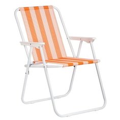 Стул складной (оранжевый, принт полоска) max 50 кг Тутси