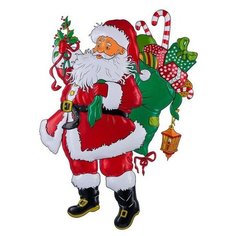 Новогоднее настенное панно ДЕД МОРОЗ С ПОДАРКАМИ, 77х51 см, SNOWMEN Е3030