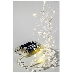 Гирлянда ЛЕДЯНАЯ ФАНТАЗИЯ, 20 теплых белых LED огней, 1,2+0,3 м, батарейки, Kaemingk 482503