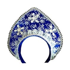 Кокошник СНЕЖИНКА, детский, 20х5х23 см, Новогодняя сказка 973778