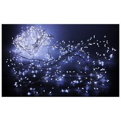 Светодиодная гирлянда РОСА ОБЪЕМНАЯ, 240 холодных белых микро LED-огней, 12+5 м, контроллер, белая проволока, уличная, K Kaemingk