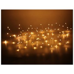 Гирлянда СВЕТЛЯЧКИ, 40 тёплых белых LED-огней, 2 м, серебристый провод, батарейки, Koopman International AX8702020