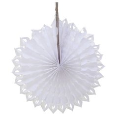 Подвесная снежинка САННИ, бумага, белая, 15 см, Boltze 1017384