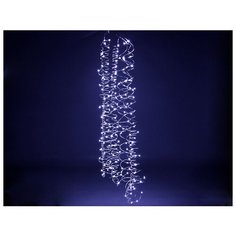 Гирлянда КОНСКИЙ ХВОСТ, 160 холодных белых LED-огней, 8*2 м+50 см, серебряный провод, батарейки, Koopman International A