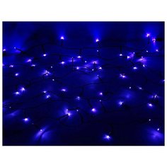 Светодиодная гирлянда НИТЬ ОБЪЕМНАЯ, 180 синих LED ламп, 13,5м, черный PVC провод, контроллер, уличная, Kaemingk 494126
