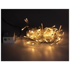 Светодиодная гирлянда НИТЬ ОБЪЕМНАЯ, 180 теплых белых LED ламп, 13,5м, прозрачный PVC провод, контроллер, уличная, Kaemi Kaemingk