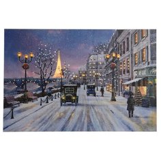 Светодиодное оптоволоконное настенное панно НАБЕРЕЖНАЯ СЕНЫ, 40х60 см, Kaemingk 480627