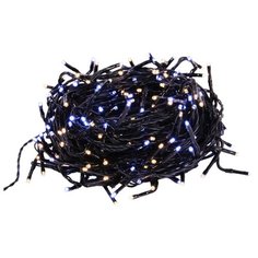 Светодиодная гирлянда НИТЬ ОБЪЕМНАЯ, 240 холодных/тёплых белых LED ламп, 18+5 м, чёрный PVC провод, контроллер, таймер, Kaemingk