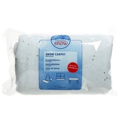 Снежное покрывало СЕРЕБРЯНЫЕ ЗВЁЗДОЧКИ, белое с серебряным глиттером, полиэстер, 250х100 см, Kaemingk 470212