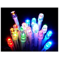 Гирлянда ЦВЕТНЫЕ КАПЕЛЬКИ, 20 разноцветных LED-огней, 2+0.3 м, прозрачный провод, батарейки, Koopman International AXS00