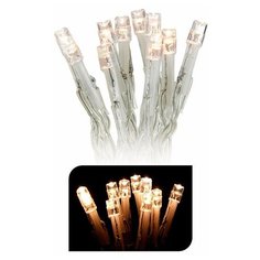 Гирлянда ЗИМНИЕ КАПЕЛЬКИ, 30 теплых белых LED-огней, 3+0.3 м, прозрачный провод, батарейки, Koopman International AXS000