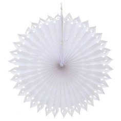 Подвесная снежинка САННИ, бумага, белая, 30 см, Boltze 1017152