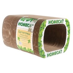 Когтеточка - тоннель Homecat "Кошачья радость" (гофрокартон), малая, 29,5х22,5х35 см
