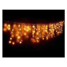 Гирлянда СОСУЛЬКИ 100 желтых LED-ламп, 2х0.5+1.5 м, коннектор, прозрачный провод, уличная, SNOWHOUSE