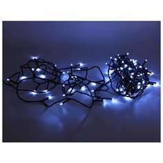 Электрогирлянда нить В ПЛАСТИКОВОМ КОНТЕЙНЕРЕ, 120 холодных белых LED ламп, 12+5 м, контроллер, зеленый провод, уличная, Koopman International