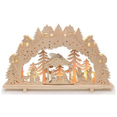 Светильник декоративный РОЖДЕСТВО В ЛЕСУ с 10 прозрачными лампами, 55х6х33 см, Sigro