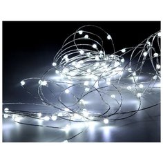 Гирлянда СВЕТЛЯЧКИ, 80 холодных белых mini LED-ламп, уличная, 8+3 м, серебряный провод, контроллер,, Koopman International