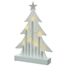 Светильник декоративный СВЕЧИ У ЁЛОЧКИ, 7 тёплых белых LED-огней, 6x25x36 см, таймер, батарейки, разные модели, Kaemingk