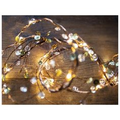 Светодиодная гирлянда ВЕТКА, 30 теплых белых mini-LED, 120 см, батарейки, Kaemingk