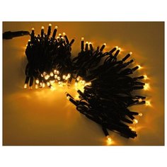 Светодиодная гирлянда НИТЬ RUBI, 120 тёплых белых LED-огней, 12+1.5 м, коннектор, черный каучук, уличная, SNOWHOUSE