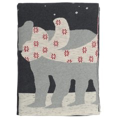 Плед Tkano с новогодним рисунком Polar bear, New Year Essential, 130х180 см (TK20-TH0001)