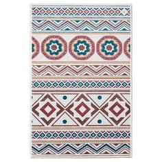 Коврик универсальный LUCKY 40х60см, бежевый/красный (круги/ромбы)