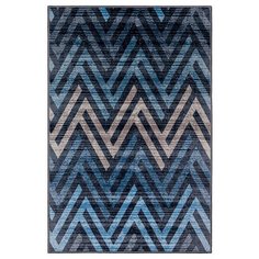 Коврик универсальный LUCKY 60х90см, синий/коричневый (зиг заг)