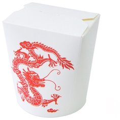 Контейнер бумажный Papperskopp CHINA PACK 500мл Н98хD103 мм с декором ДРАКОН