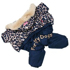 FOR MY DOGS комбинезон для собак Лео синий для мальчиков FW859-2020 M (18)