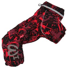 FOR MY DOGS комбинезон для собак красный/черный для девочек FW851-2020 F (18)
