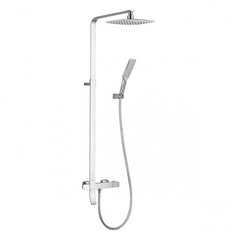 35282 KAISER Zinger душевая система с термостатом квадрат (серые лейки)