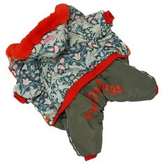 FOR MY DOGS комбинезон для собак зеленый/оранж для девочек FW856-2020 F (18)