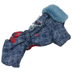 FOR MY DOGS комбинезон для собак Звезда деним синий для девочек FW934-2020 F (22)