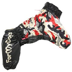 FOR MY DOGS дождевик для собак Камуфляж черный/золото для мальчиков 390SS-2019 M (B3)