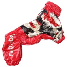 FOR MY DOGS дождевик для собак камуфляж/красный для девочек 358SS-2019 F (22)