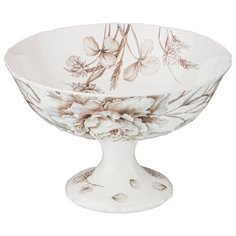 Ваза Lefard Белый цветок на ножке 15х11 см (86-2437)