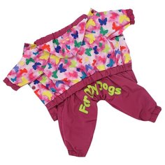 FOR MY DOGS дождевик для собак розовый для девочек 442SS-2020 F (12)