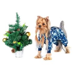 Комбинезон для собак" Ежик в лесу" серый-5 Happy Puppy