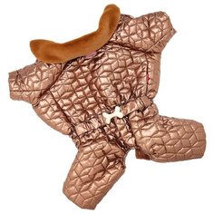 FOR MY DOGS комбинезон для собак коричневый металлик для мальчиков FW719-2019 M (16)